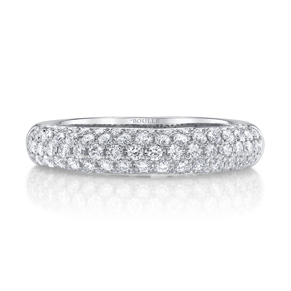 deBoulle Collection Posh Stackable Ring with Diamonds in White Gold
