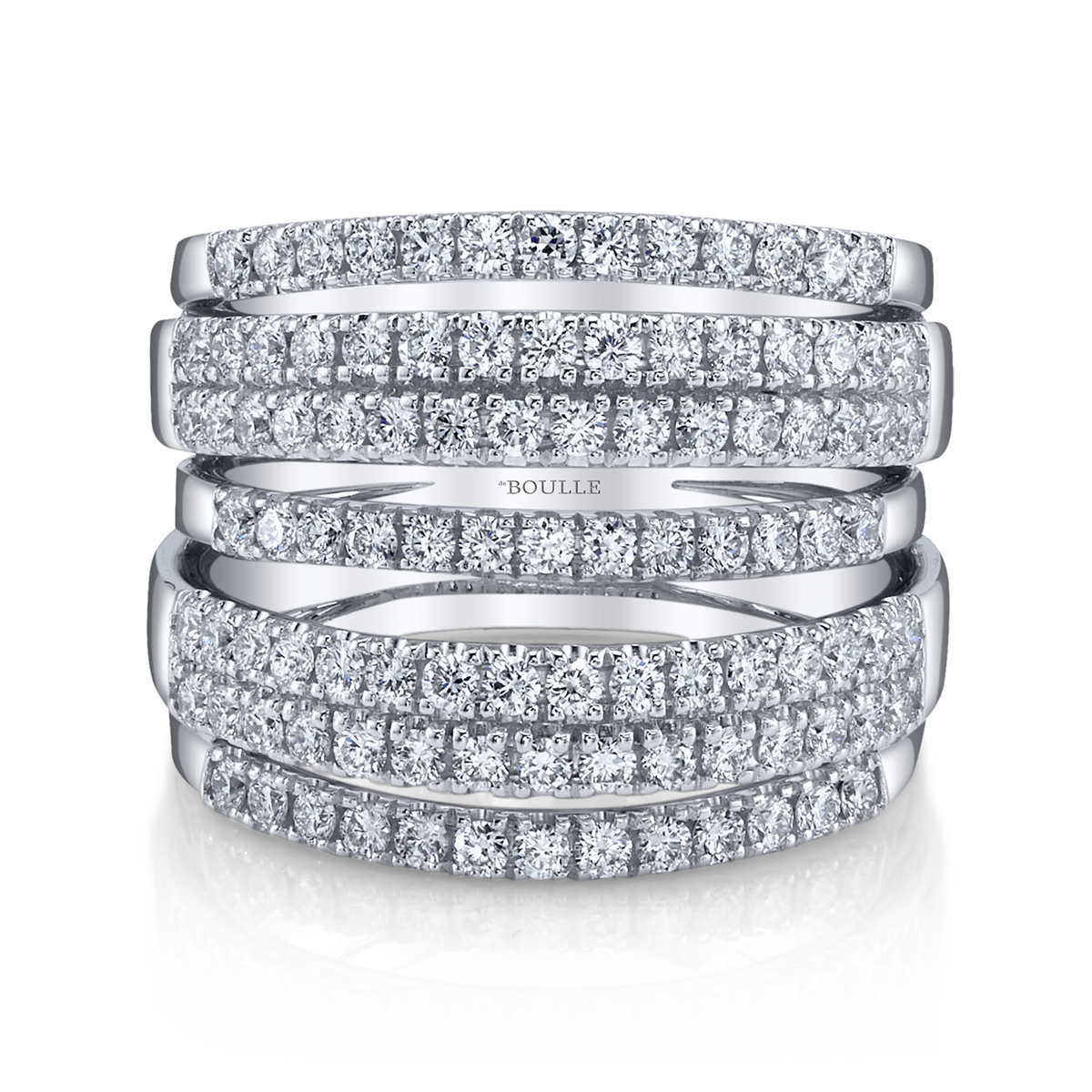 deBoulle Collection 7 Row Diamond Ring
