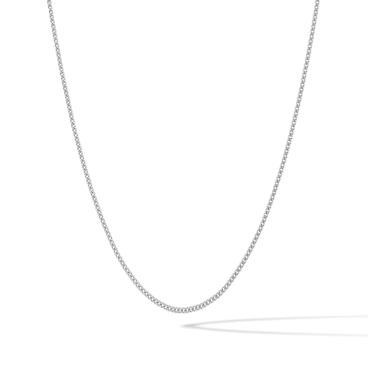 Micro Cuban Chain Necklace, 1.7MM - Sterling Silver