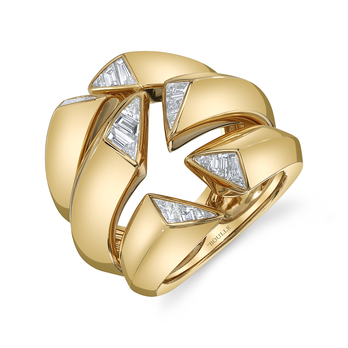deBoulle Collection Archetype Ring with Diamonds in Yellow Gold
