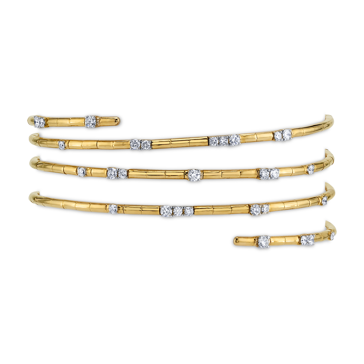 deBoulle Collection Diamond Coil Wrap Bangle