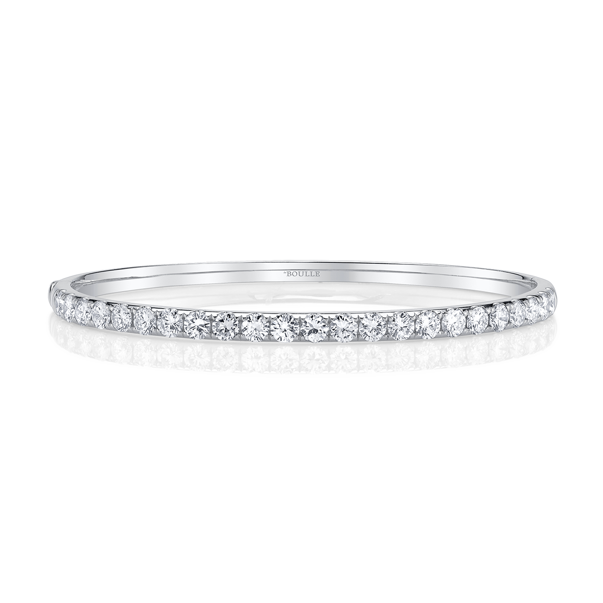 deBoulle Collection Diamond Halfway Bangle in 18K White Gold