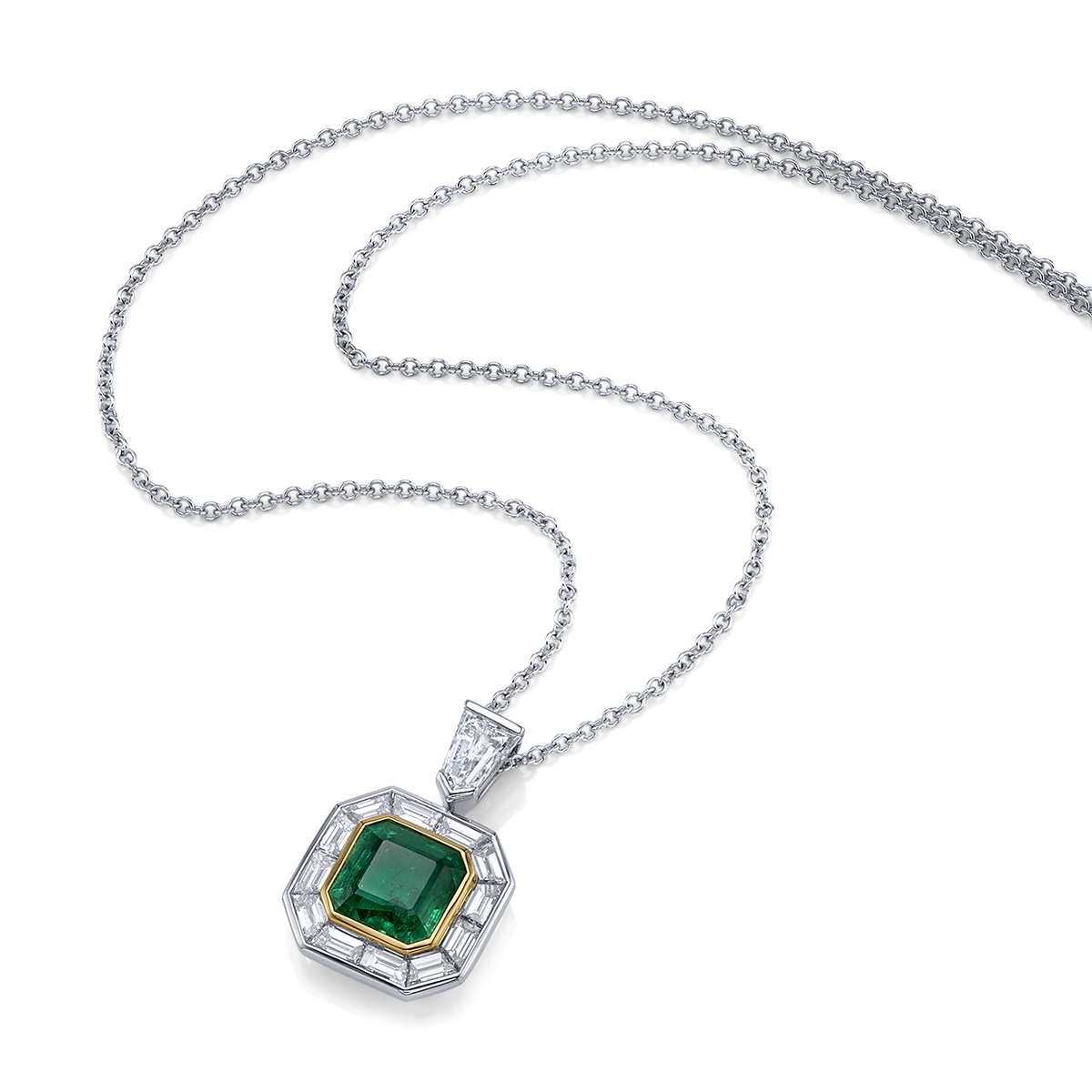 deBoulle High Jewelry Collection Classic Emerald Pendant