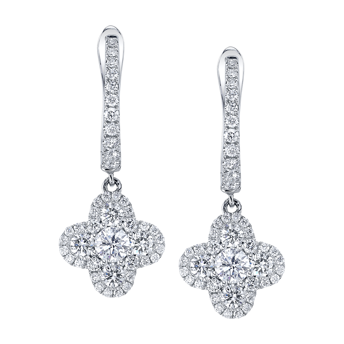 deBoulle Collection Clover Earrings with Diamonds