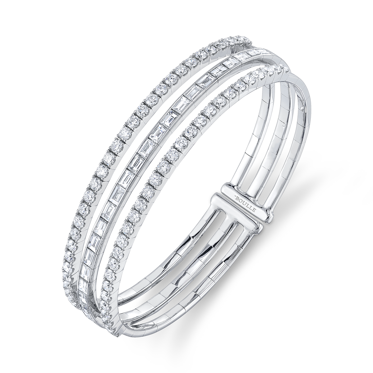 Three Row Diamond Cuff