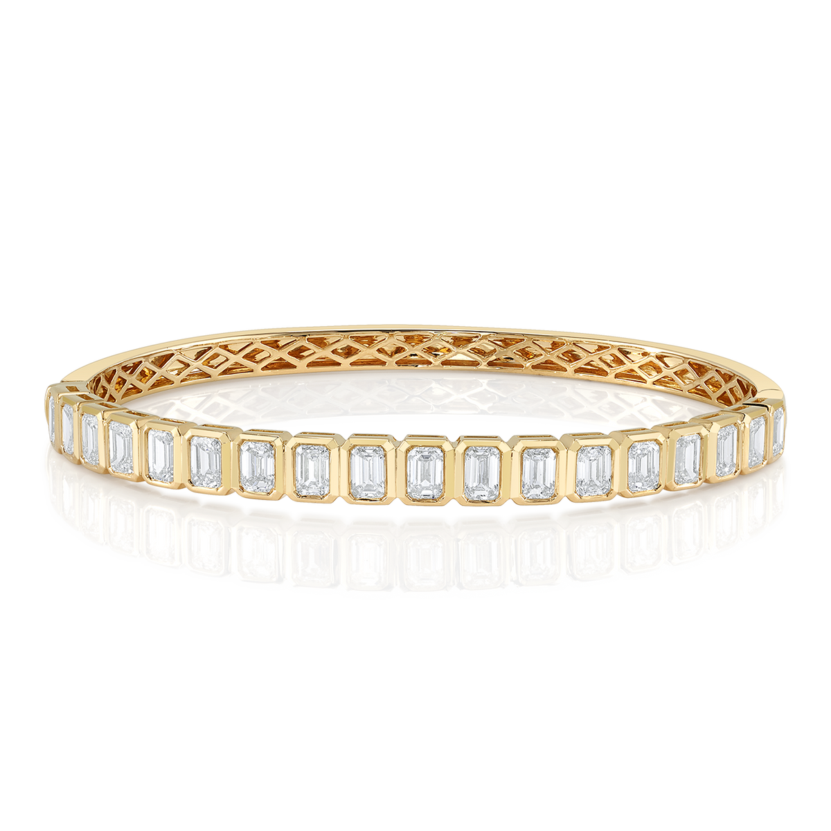 deBoulle Collection Emerald Cut Diamond Bangle