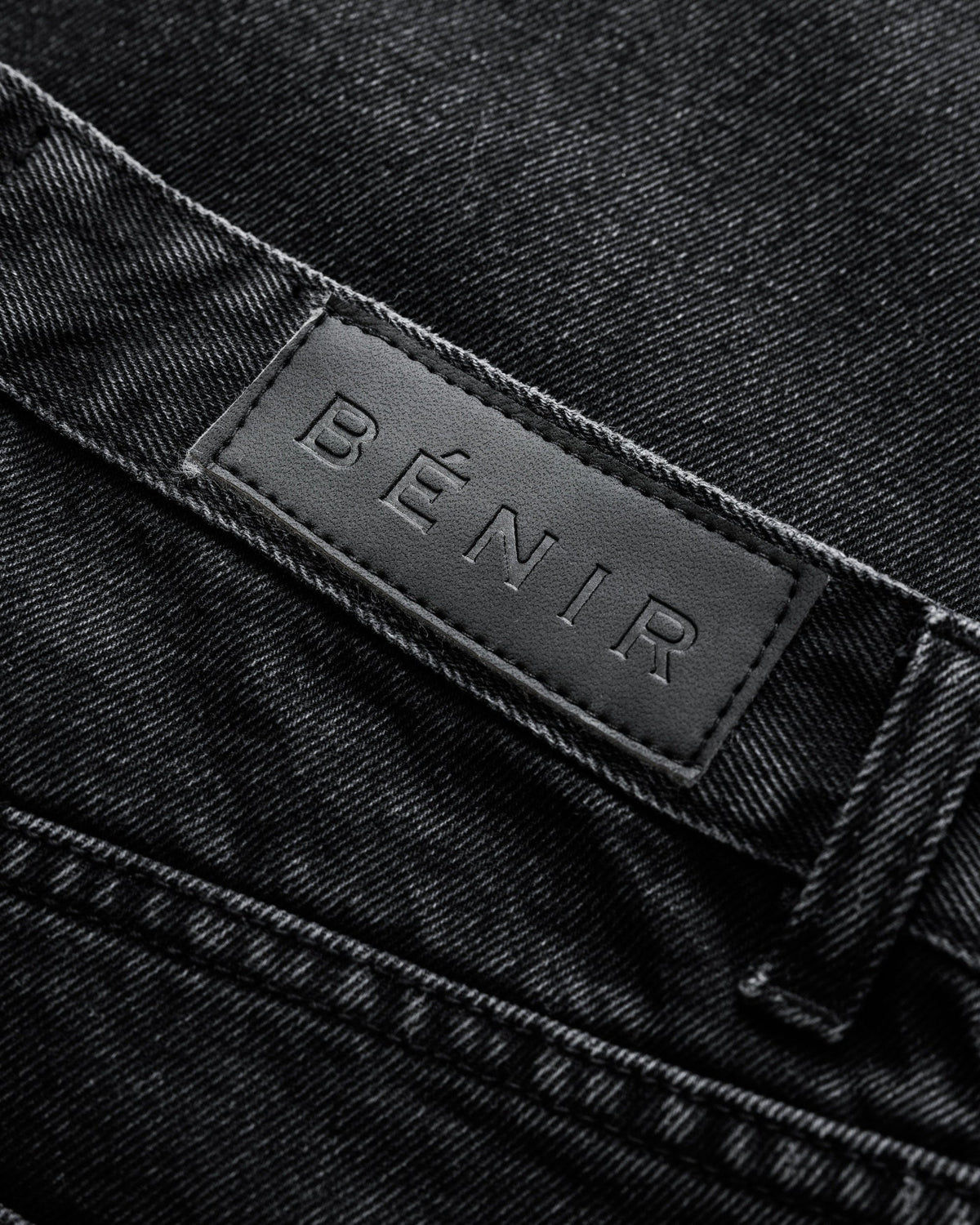 Benir Clothing Relaxed Carpenter Denim - Blackout — 28 — Detail View