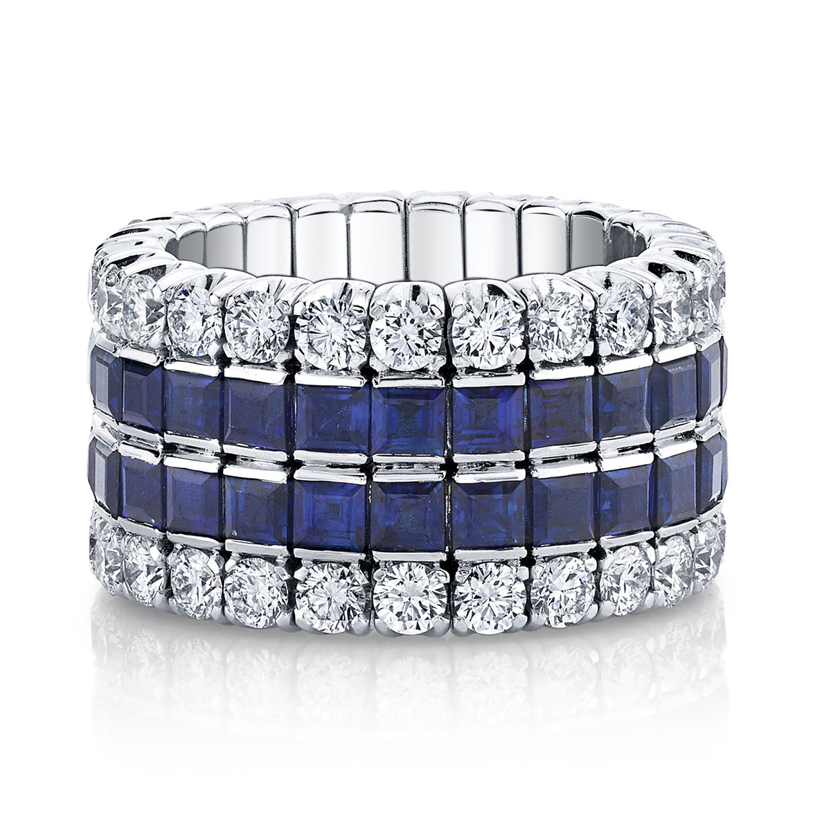 deBoulle Bridal Collection Stretchy Eternity Band with Sapphires