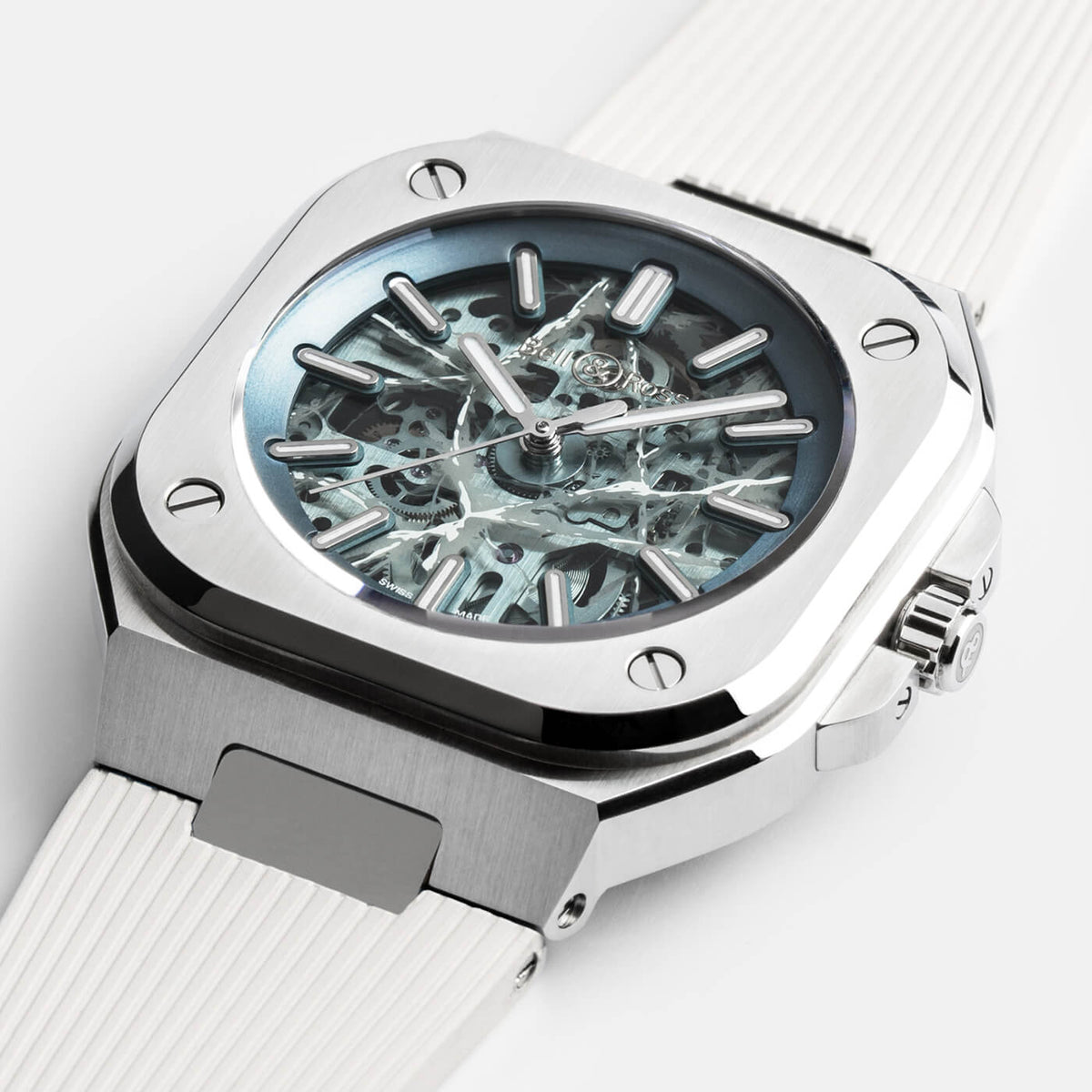 Bell & Ross Skeleton Arctic Blue BR05A-AB-SKST/SRB
