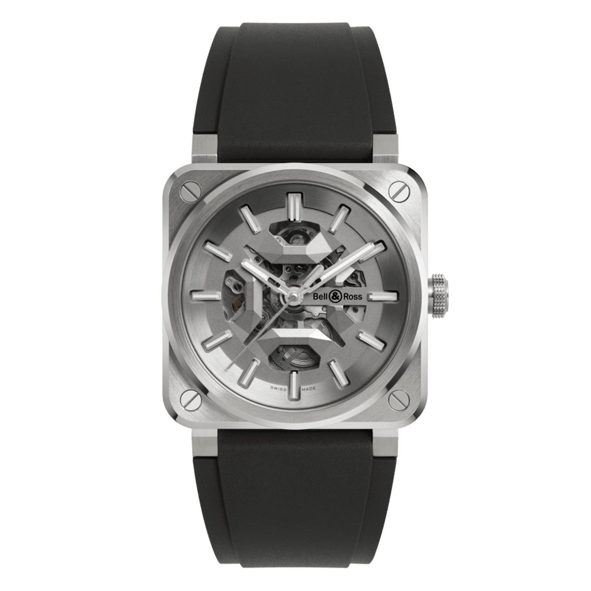 Bell & Ross Skeleton Grey Steel BR03A-GR-SKST/SRB