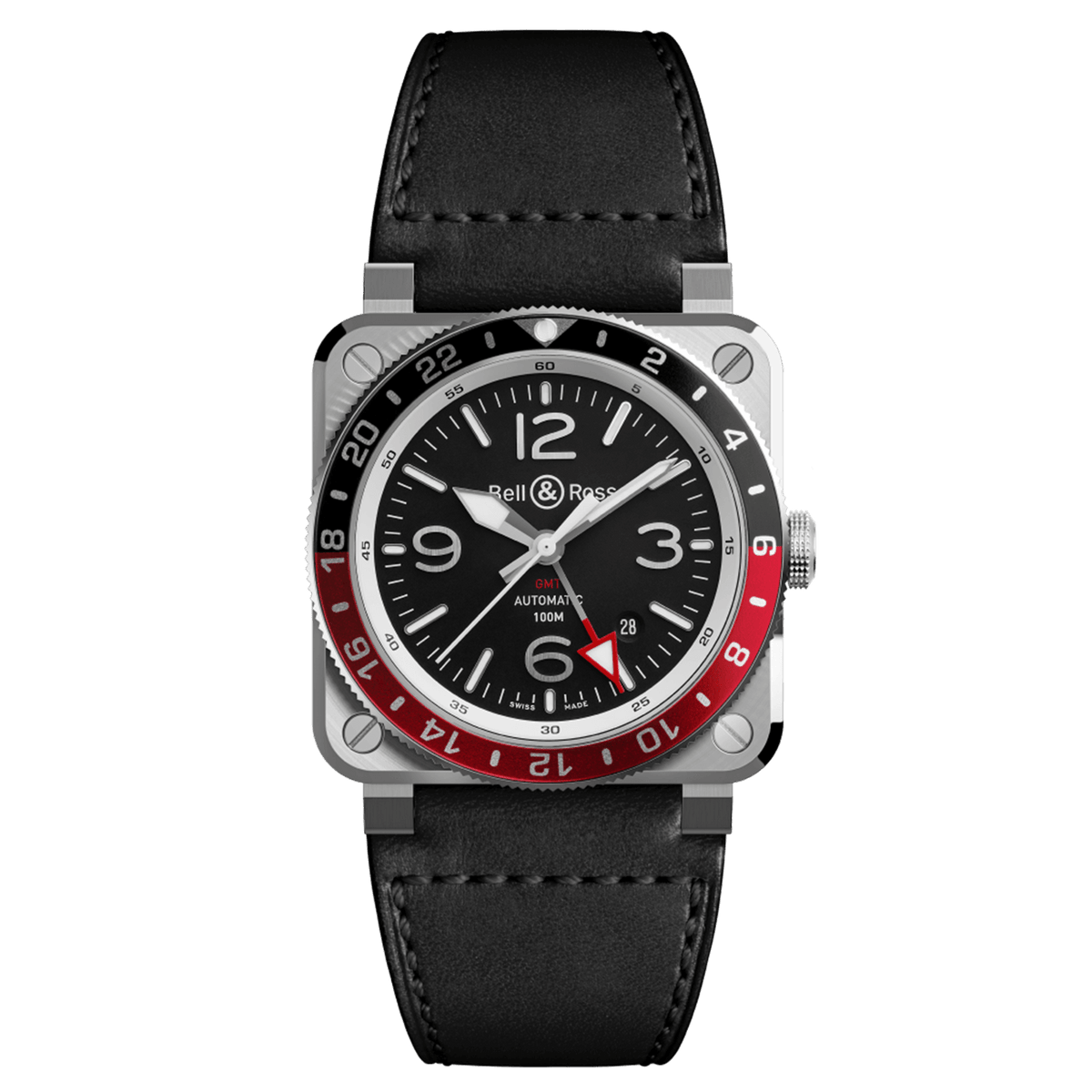 Bell & Ross BR-03 GMT Black BR0393-BL-ST/SCA