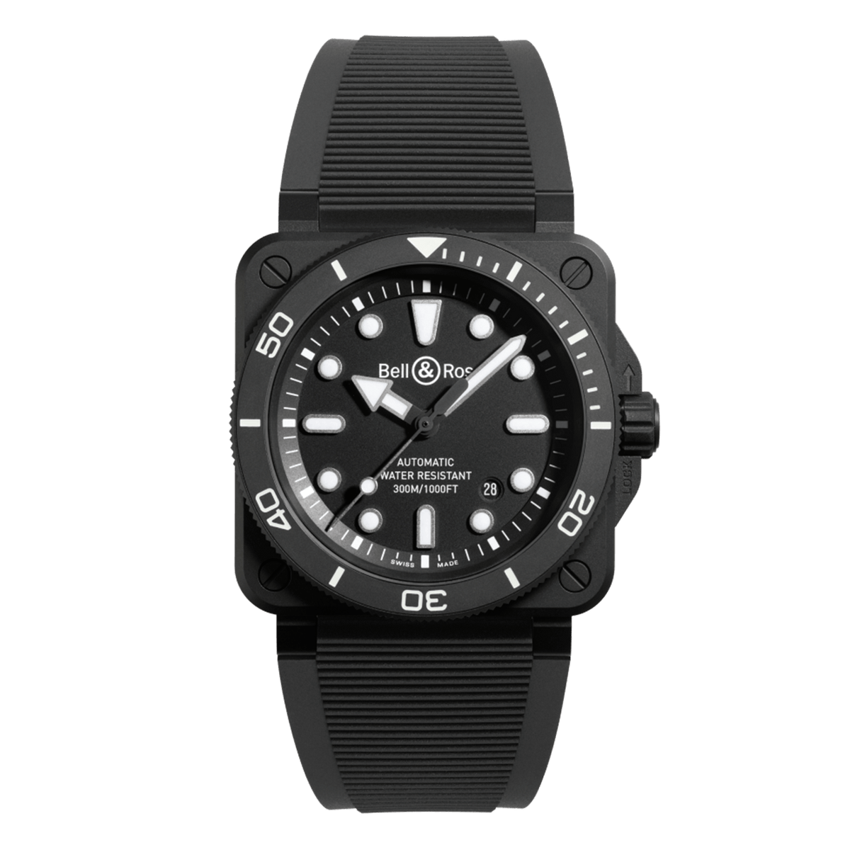 Bell & Ross BR-03 Diver Black Matte Ceramic BR03A-D-BL-CE/SRB