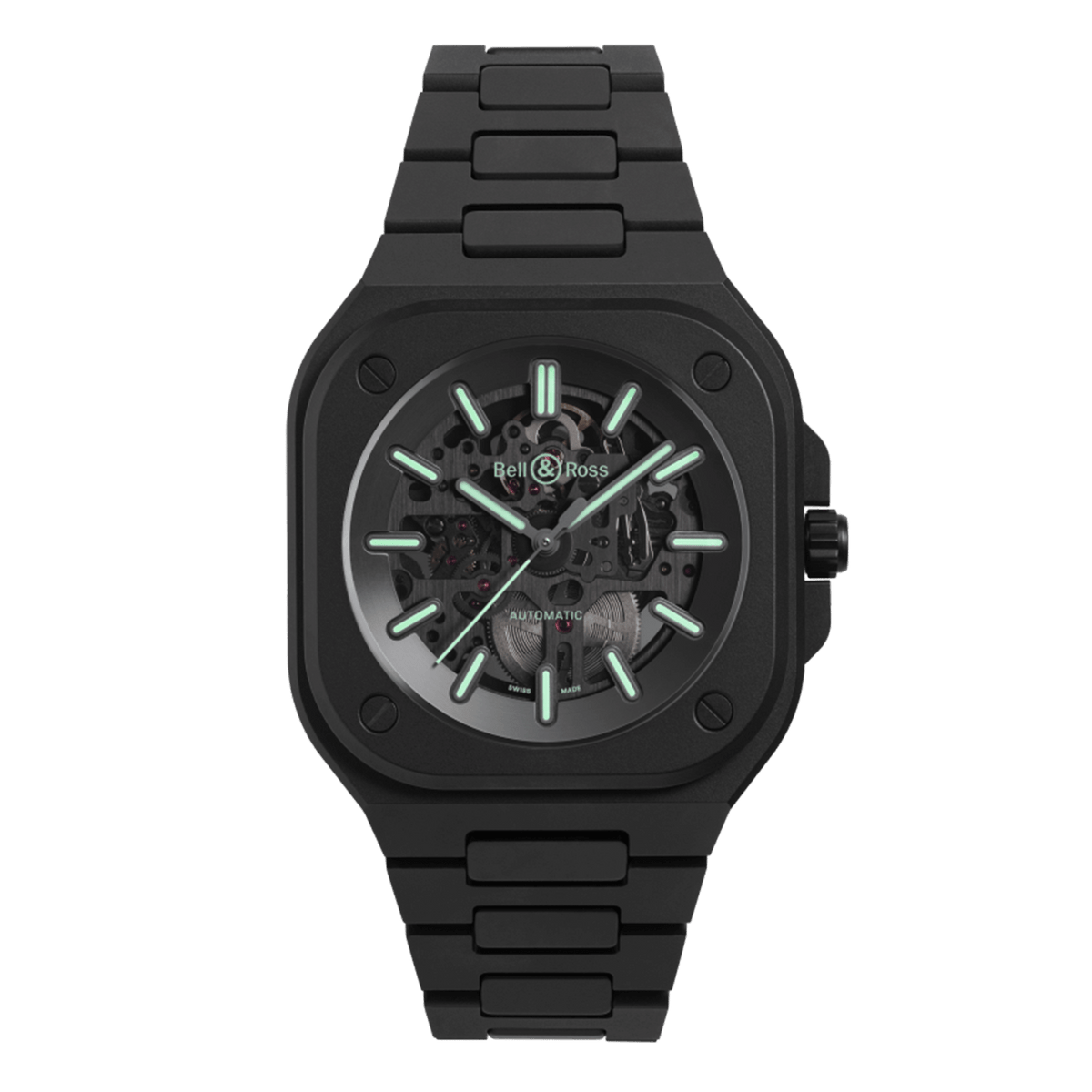 Bell & Ross Skeleton Black Lum Ceramic BR05A-BLM-SKCE/SCE