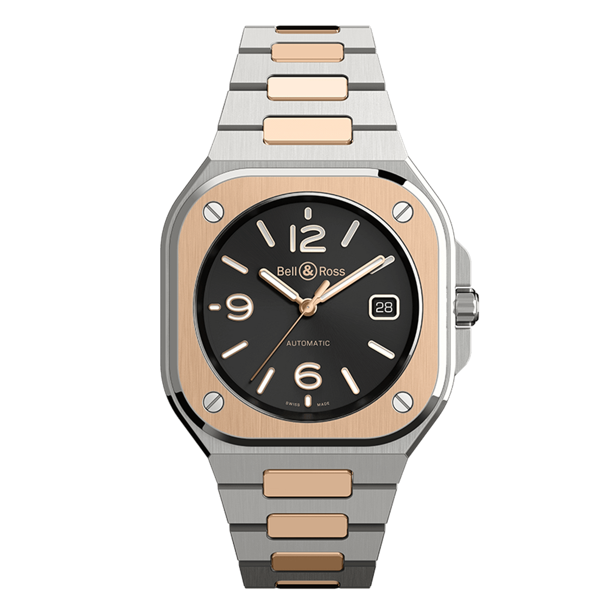 Bell & Ross BR-05 BLACK Steel & Gold BR05A-BL-STPG/SSG
