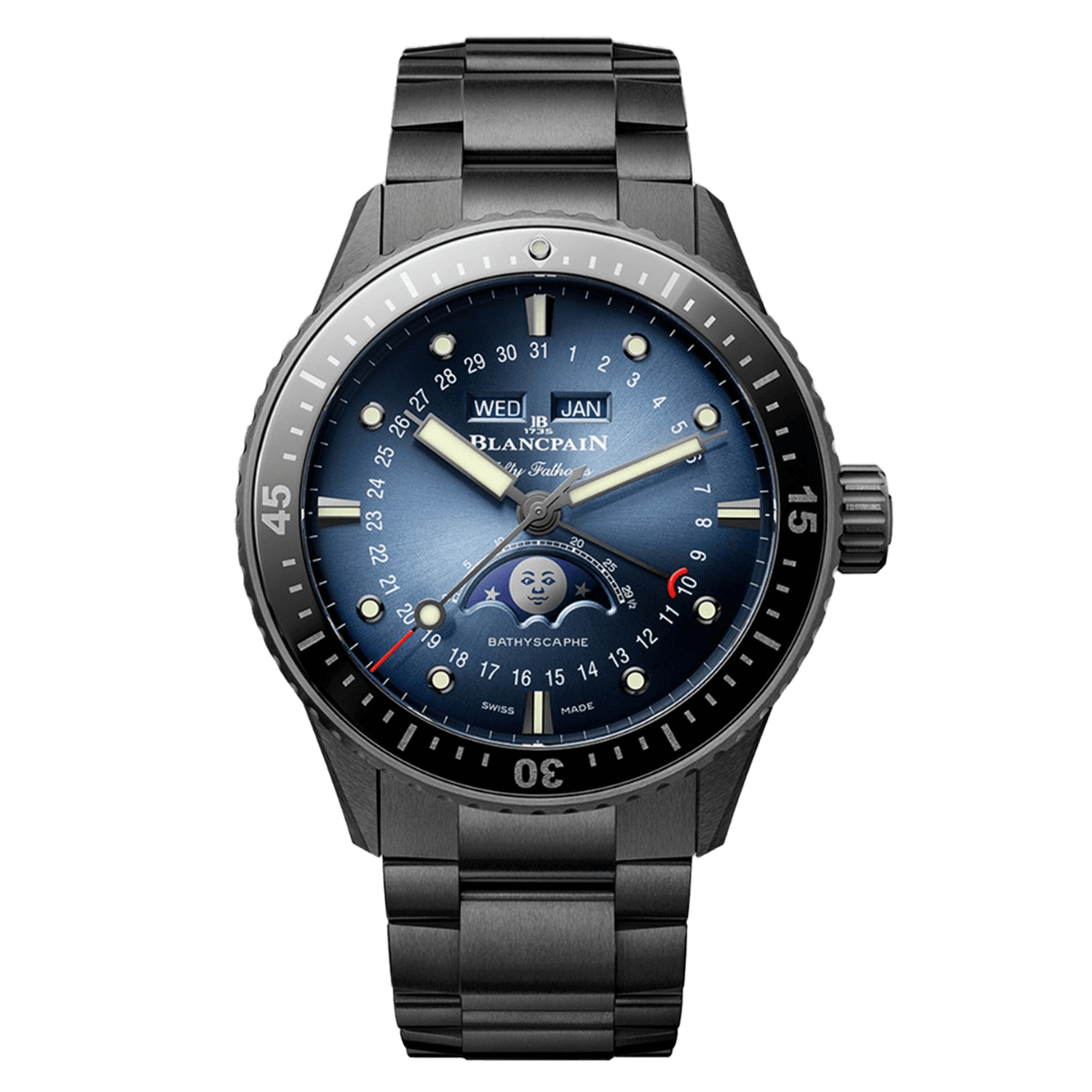 Blancpain Fifty Fathoms Bathyscaphe Quantième Complet Phases de Lune 5054 0140 01S