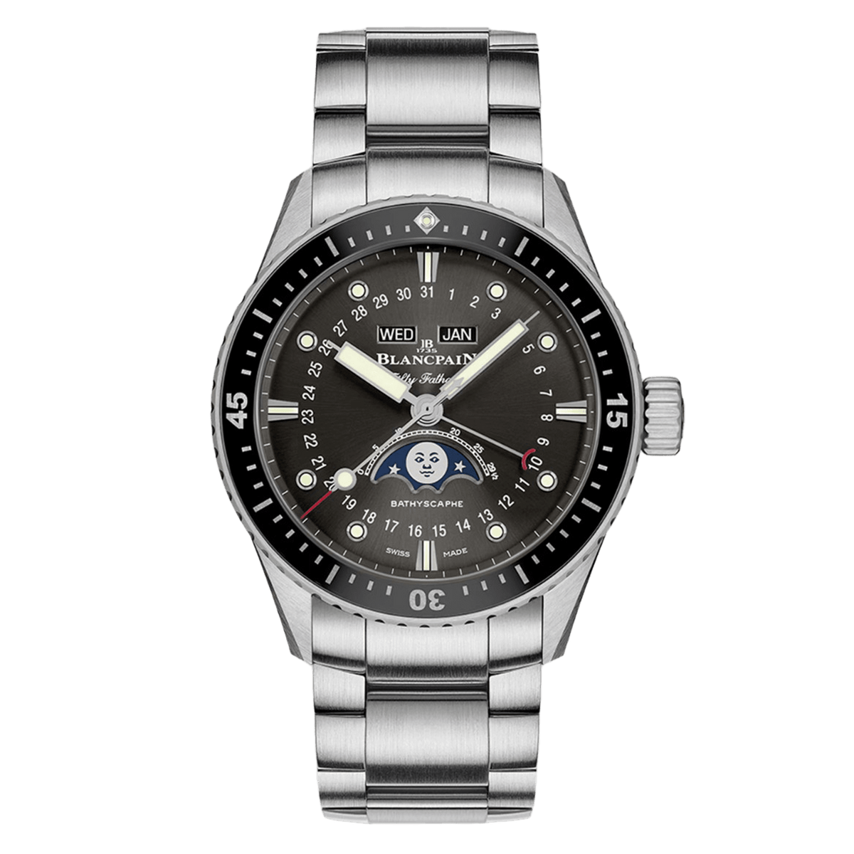 Blancpain Fifty Fathoms Bathyscaphe Quantième Complet Phases de Lune 5054 1110 71S
