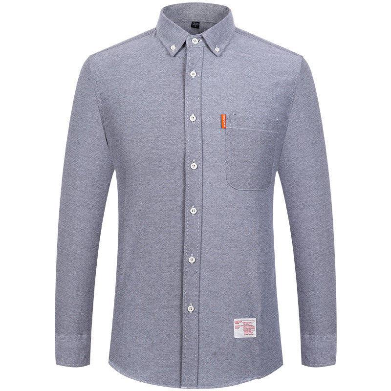 Pure Cotton Washed Oxford Woven Shirts Men