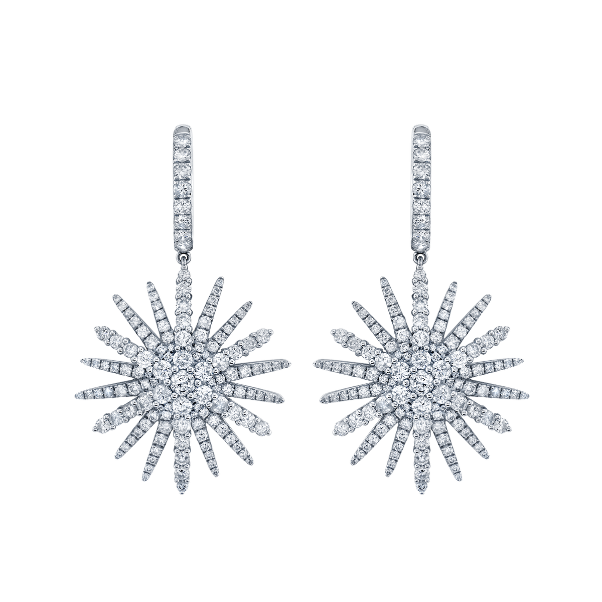 deBoulle Collection Supernova Earrings in White Gold