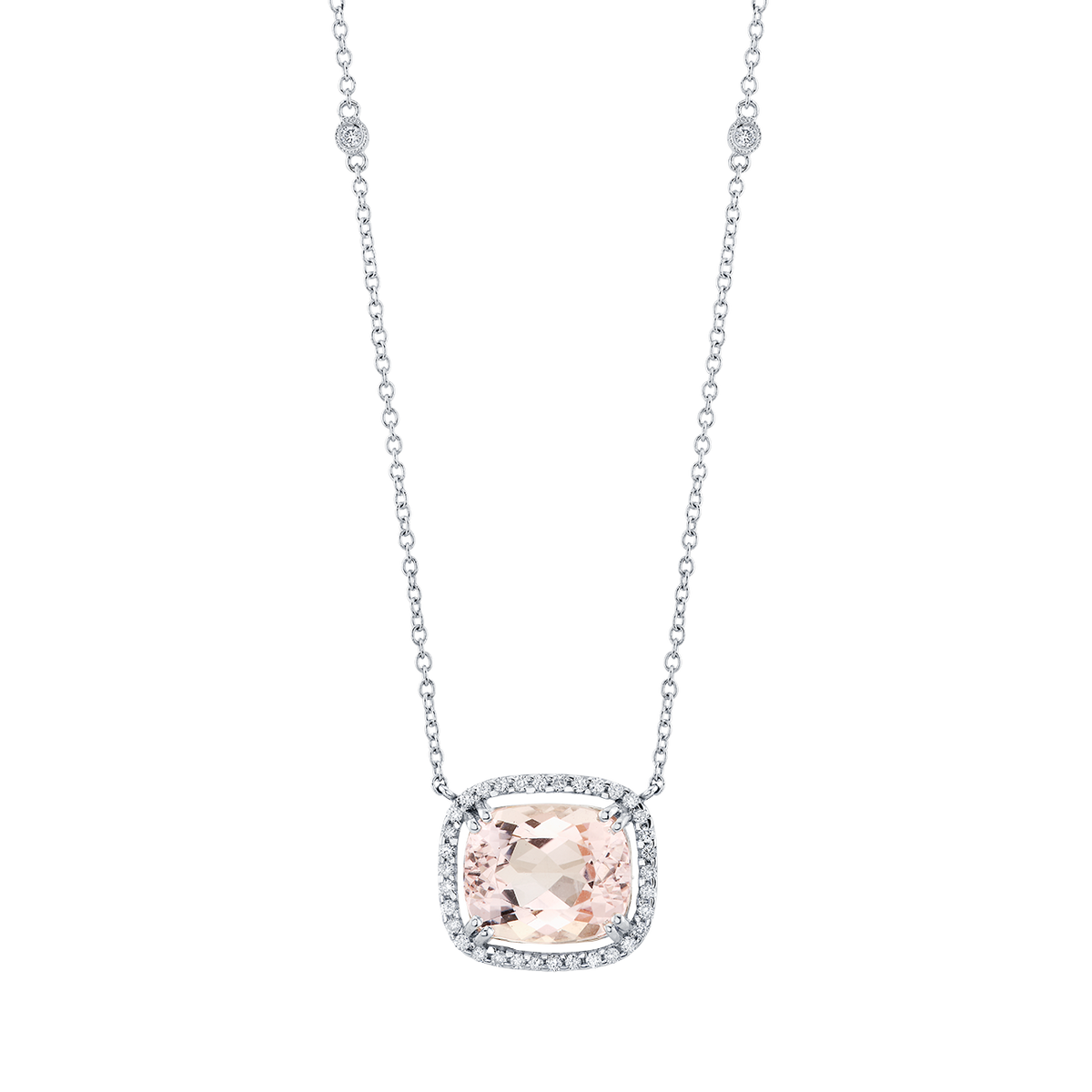 deBoulle Collection Morganite and Diamond Necklace