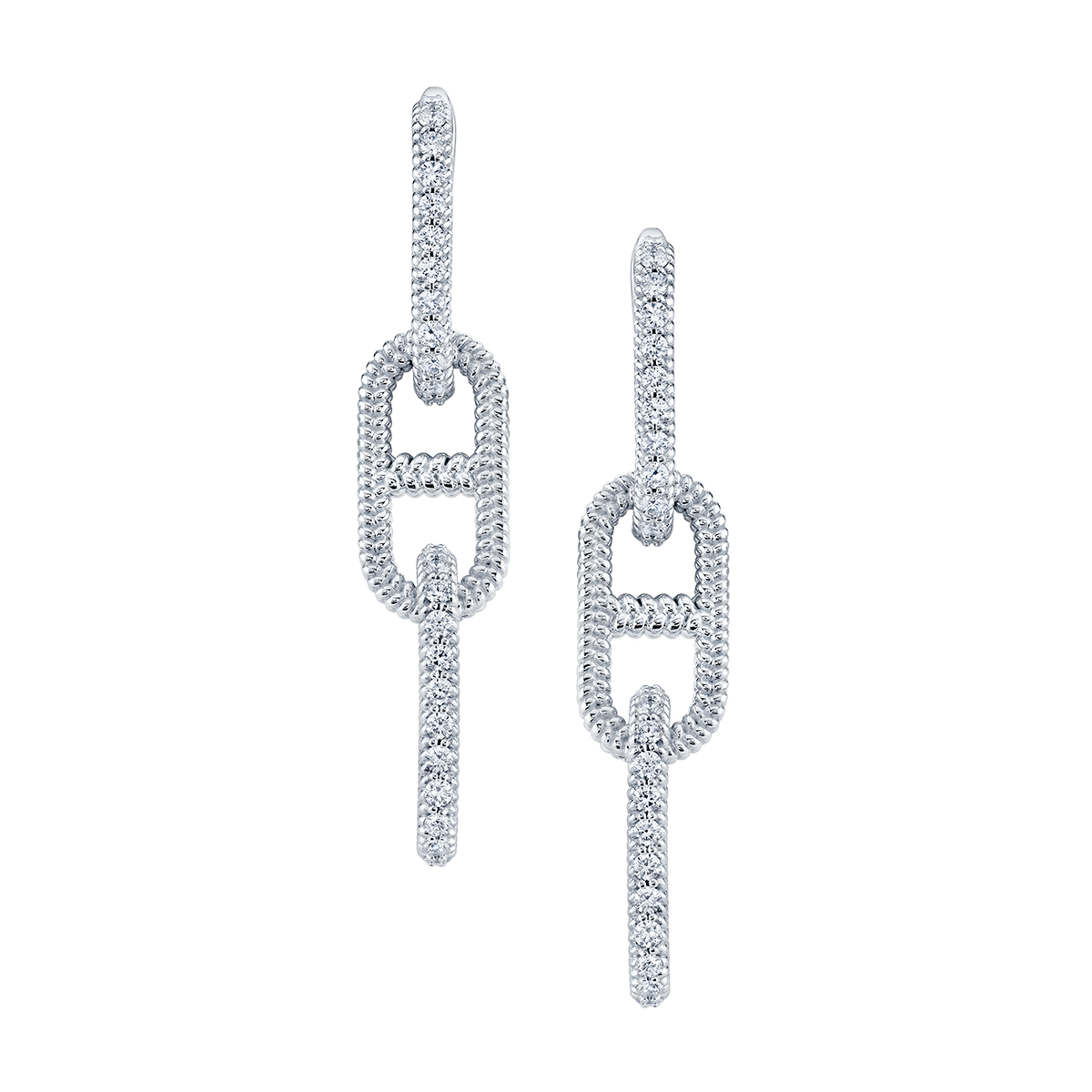 deBoulle Collection "B" Link Earrings Long