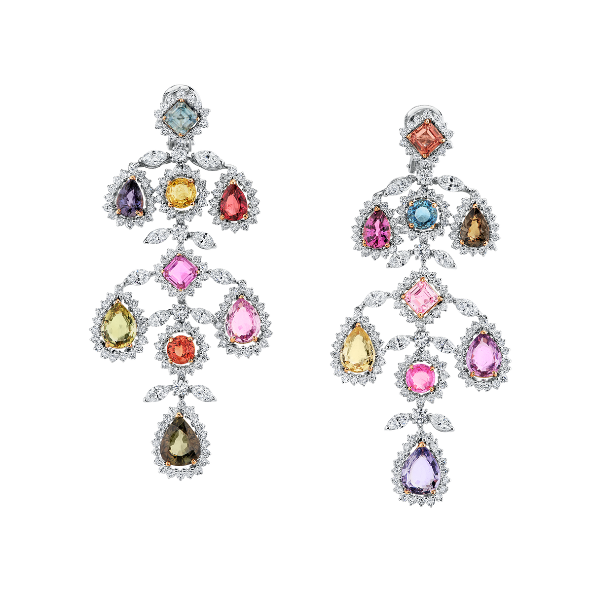 deBoulle Collection Sapphire Chandelier Earrings