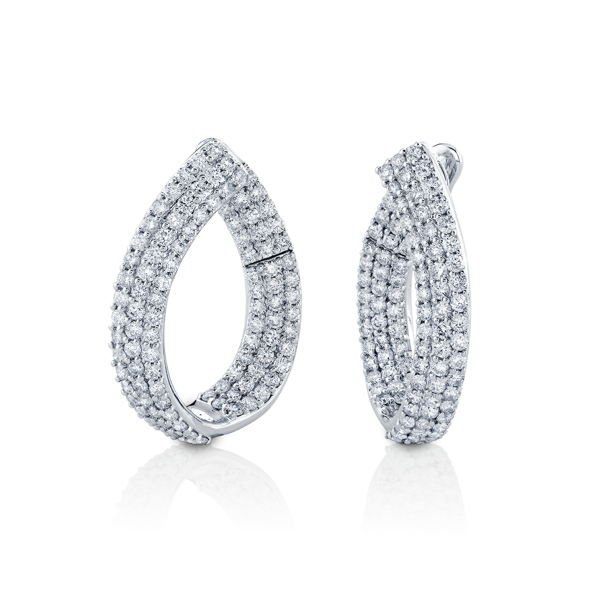 deBoulle Collection Pavé Set InsideOut Hoops
