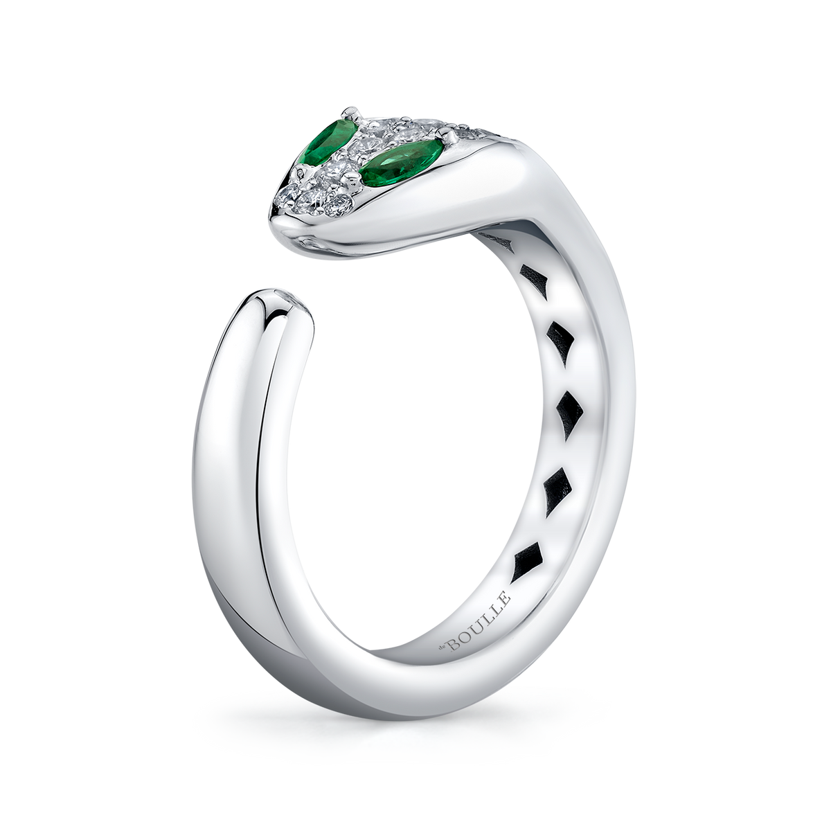 deBoulle Collection Serpentine Wrap Emerald Ring