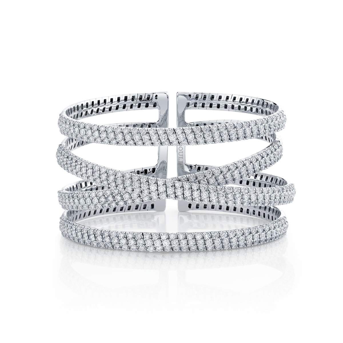 deBoulle Collection Crossover Pavé Diamond Cuff