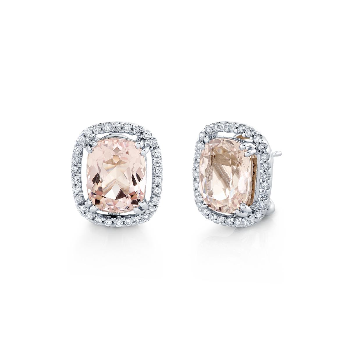 deBoulle Collection Morganite and Diamond Earrings