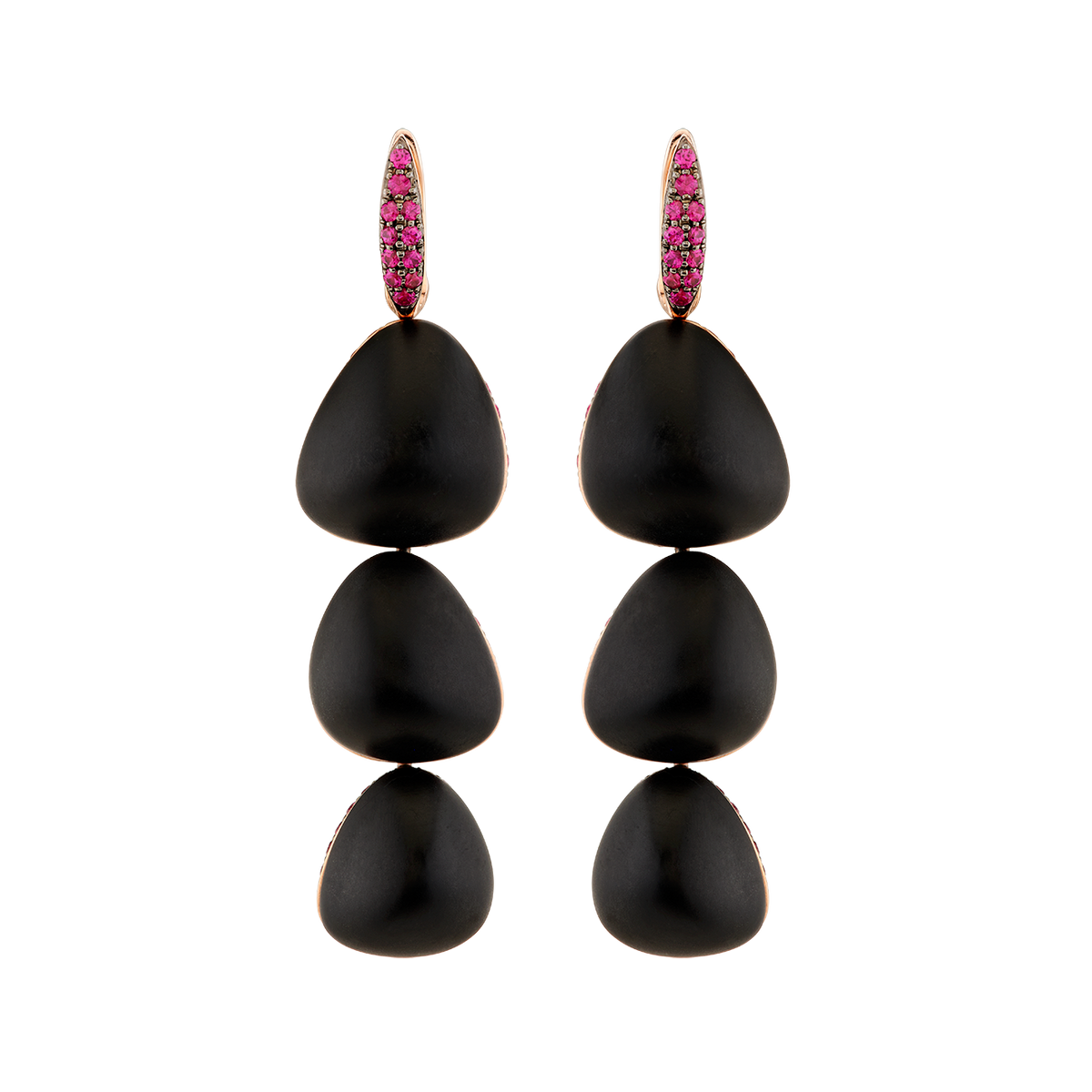 deBoulle Collection Onyx Peek A Boo Dangle Earrings