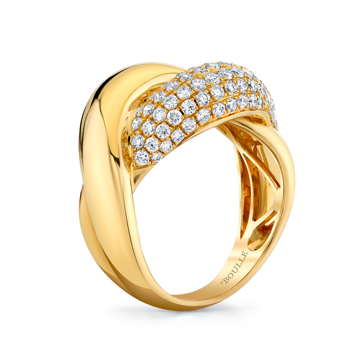 deBoulle Collection Continuum Crossover Diamond Ring in Yellow Gold