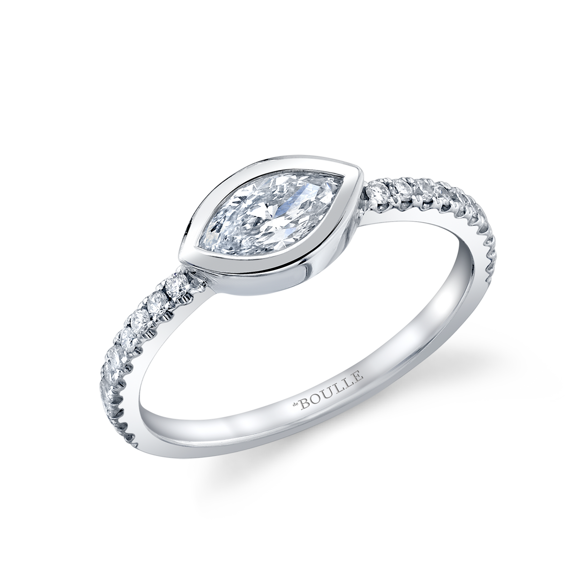 deBoulle Collection Posh Stackable Ring with Marquise Center