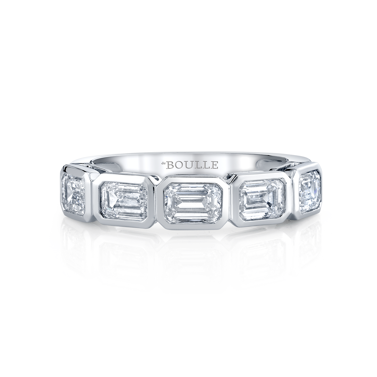 deBoulle Collection Emerald-cut Diamond Band in White Gold
