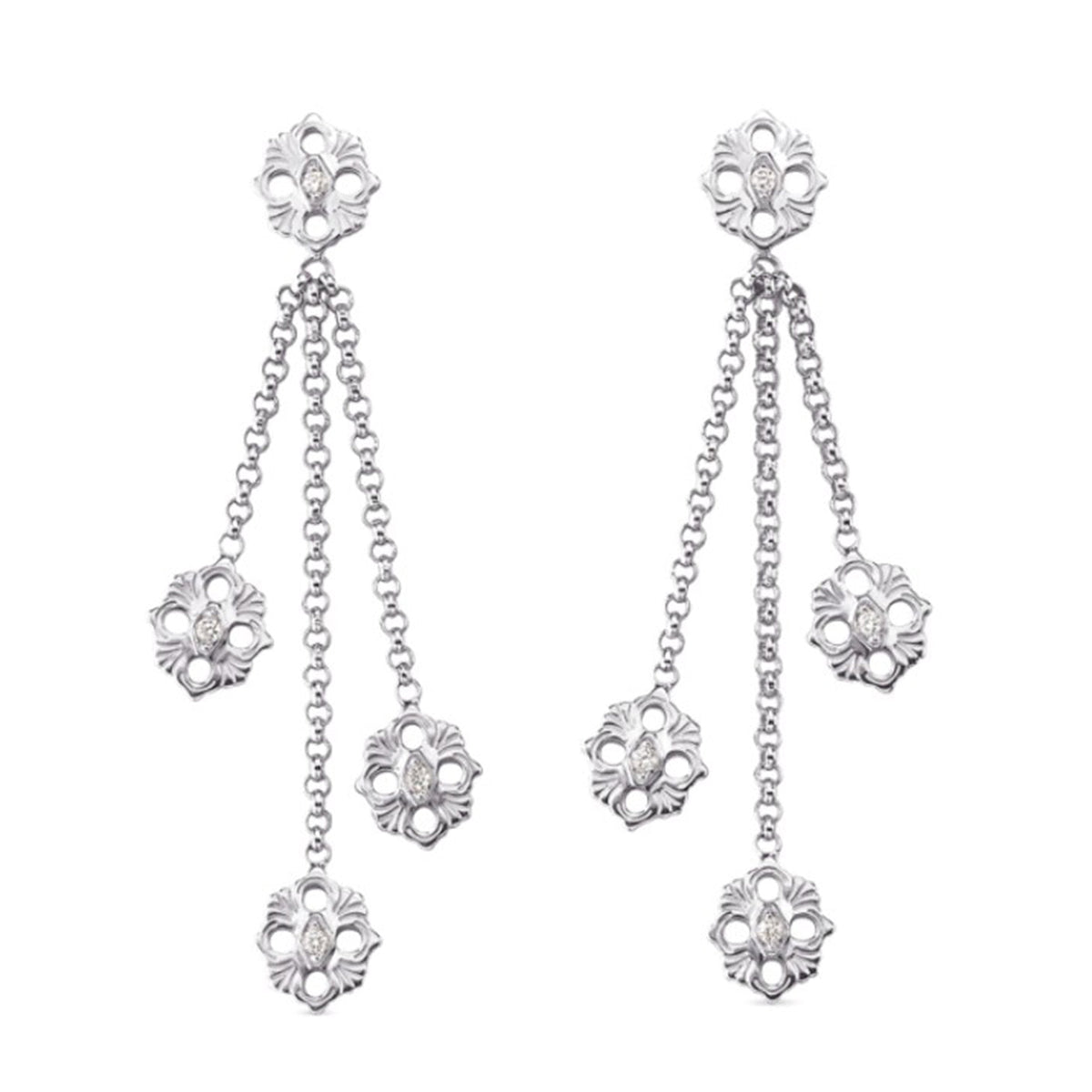 Opera White Gold Earrings With Diamonds