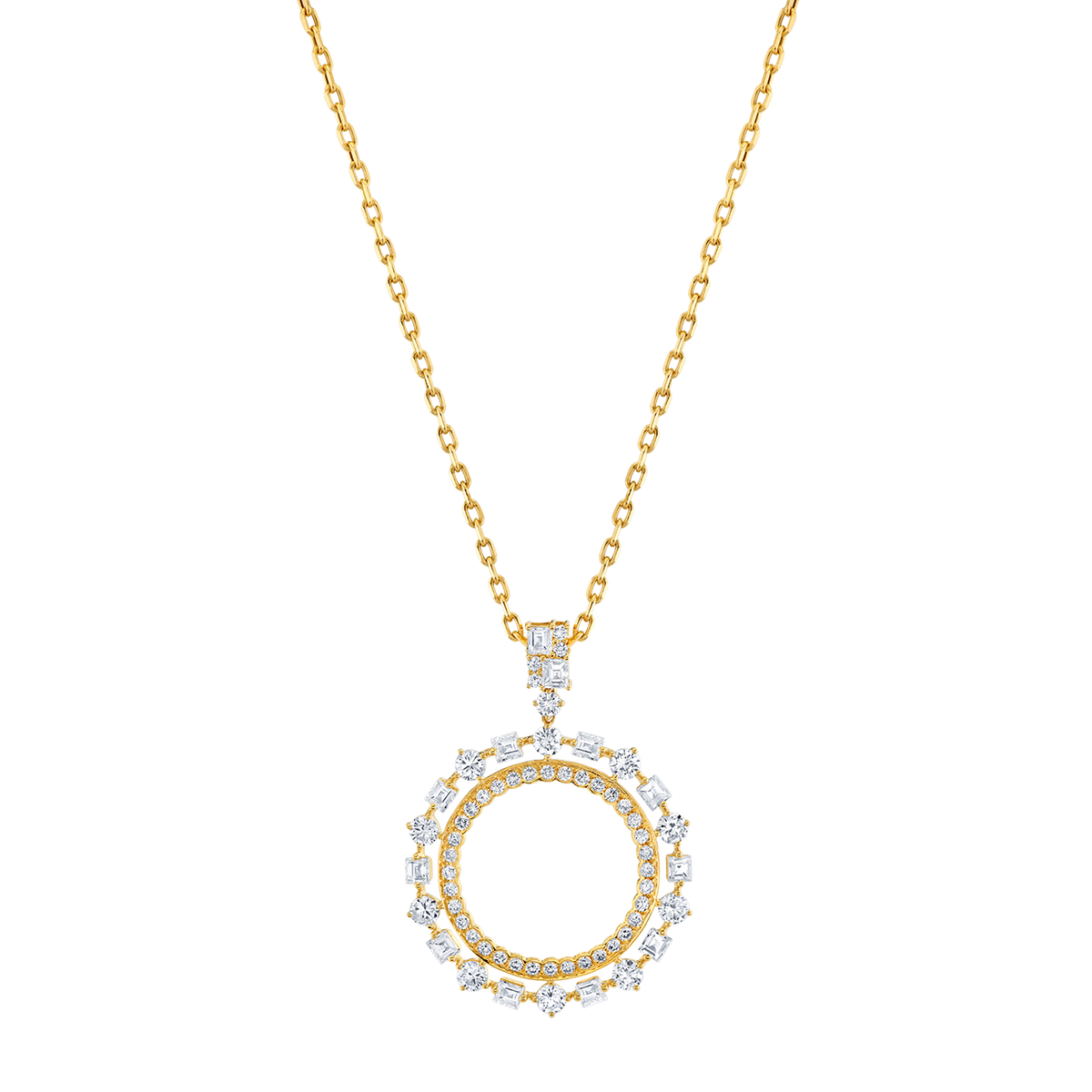 deBoulle Collection Inner Circle Pendant in Yellow Gold