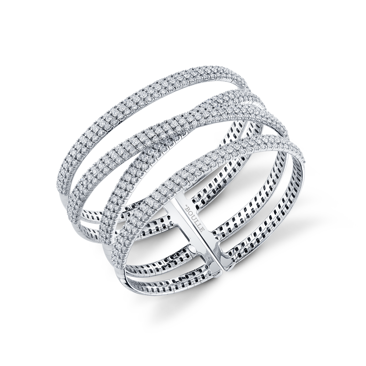 deBoulle Collection Crossover Pavé Diamond Cuff