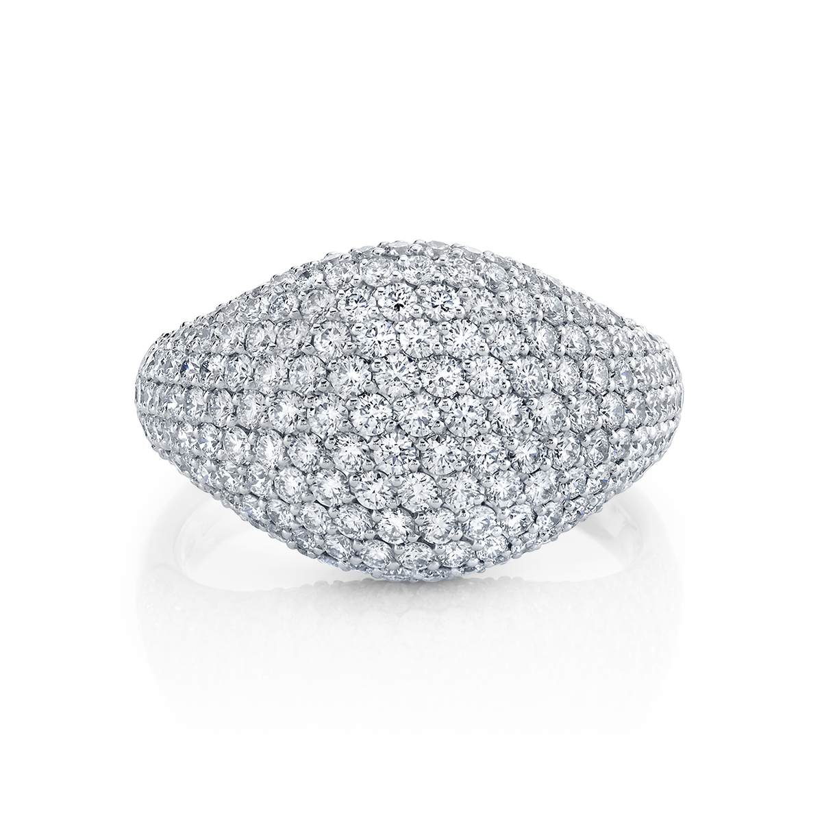 deBoulle Collection Pavé Domed Ring with White Sapphires