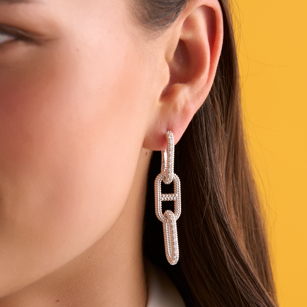 deBoulle Collection "B" Link Earrings Long