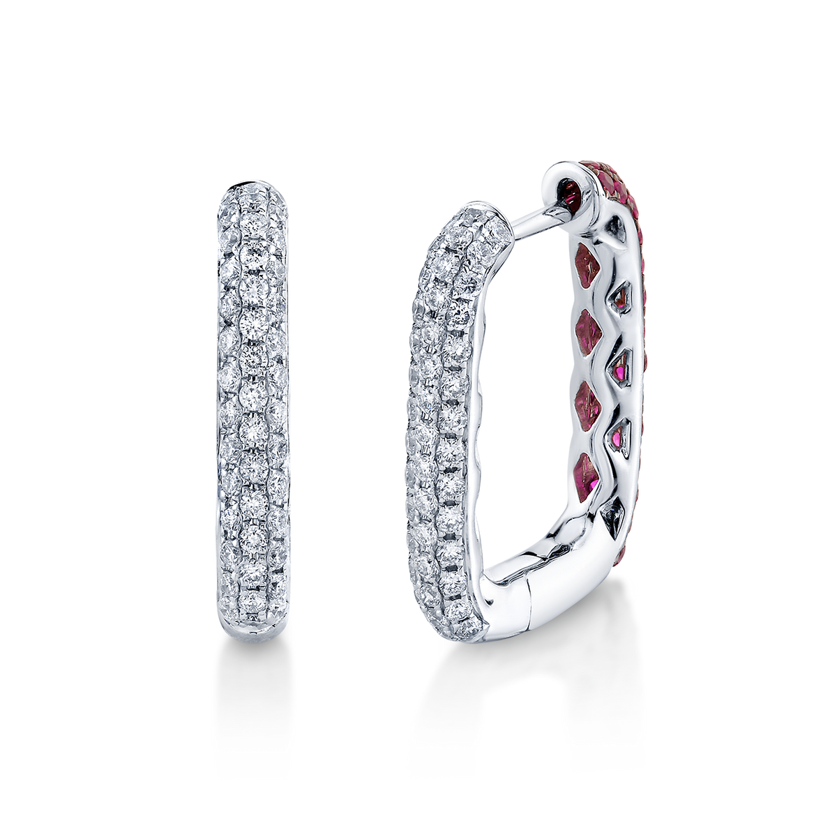 deBoulle Collection Reversible Diamond and Ruby Earrings