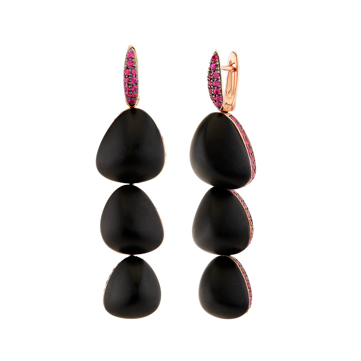 deBoulle Collection Onyx Peek A Boo Dangle Earrings