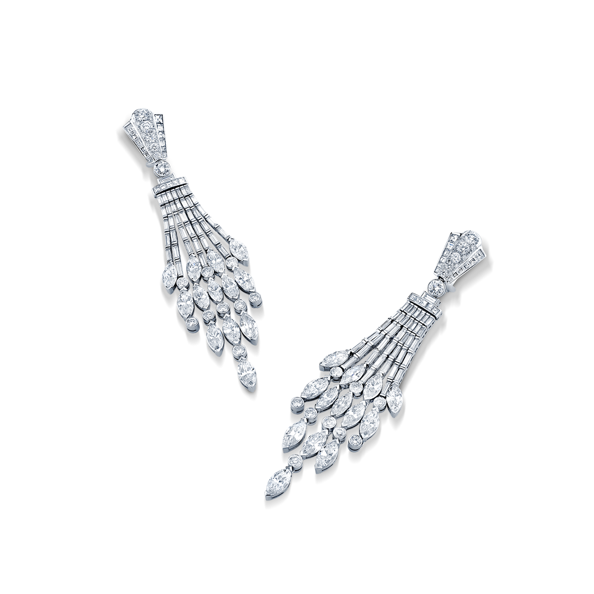 deBoulle High Jewelry Diamond Chandelier Earrings