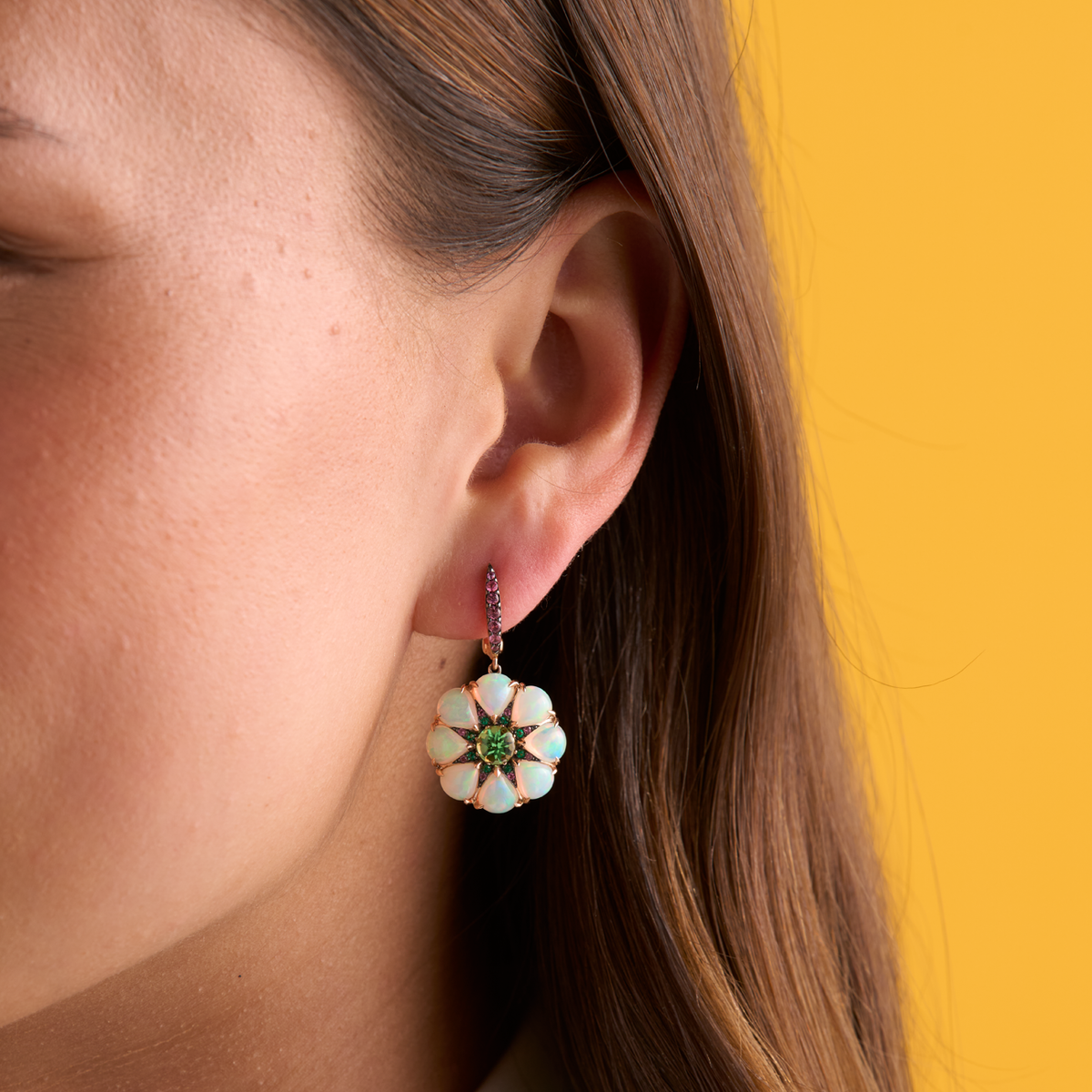 deBoulle Collection Floral Opal Earrings