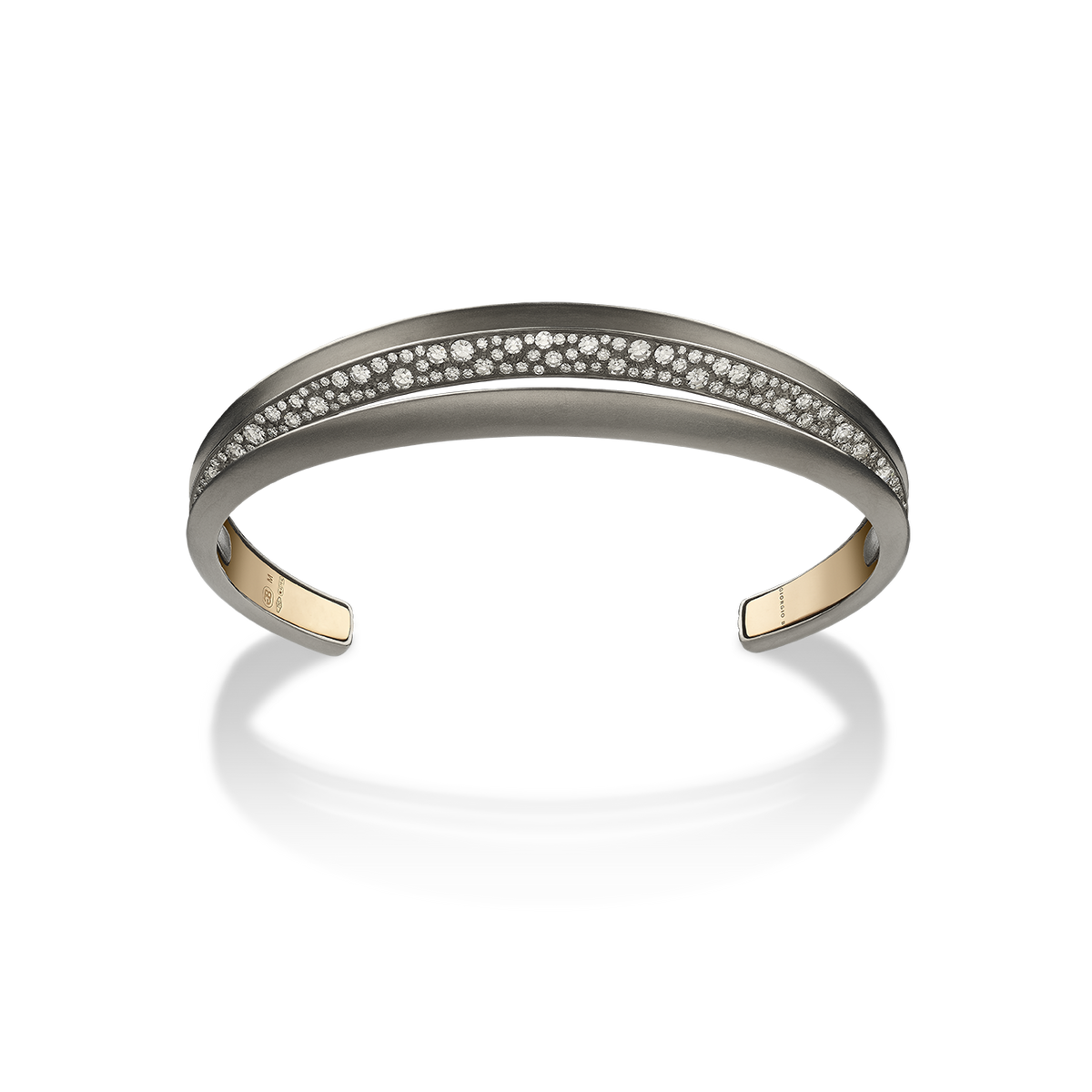 Palmetta Titanium Diamond Bracelet