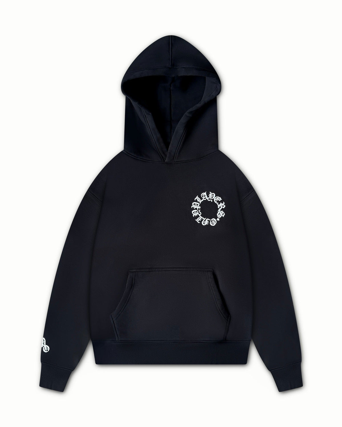 PLAYERS ONLY BLACK EMBROIDERED HOODIE — Small — Front View