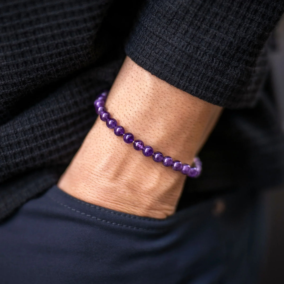 Birthstone Bracelet, 6MM - February