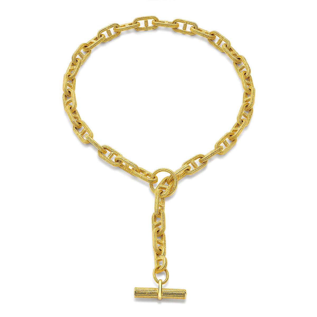 deBoulle "B" Link Collection Necklace in Yellow Gold