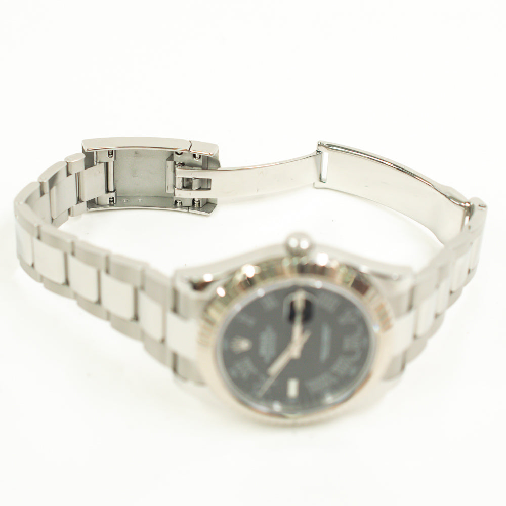 Rolex Datejust II Black Roman Dial 116334 (2013)