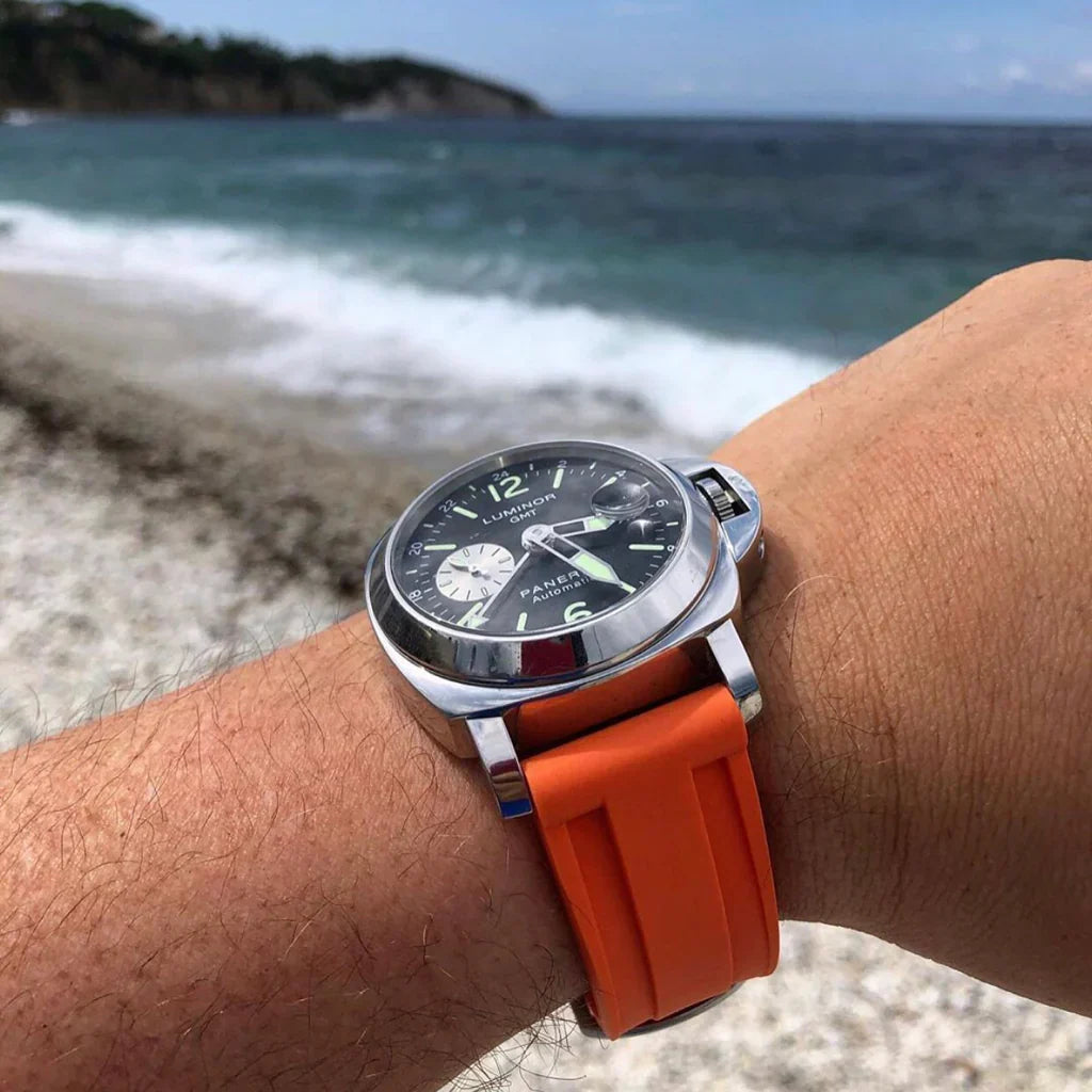 Tempomat- 24mm Orange Rubber Strap