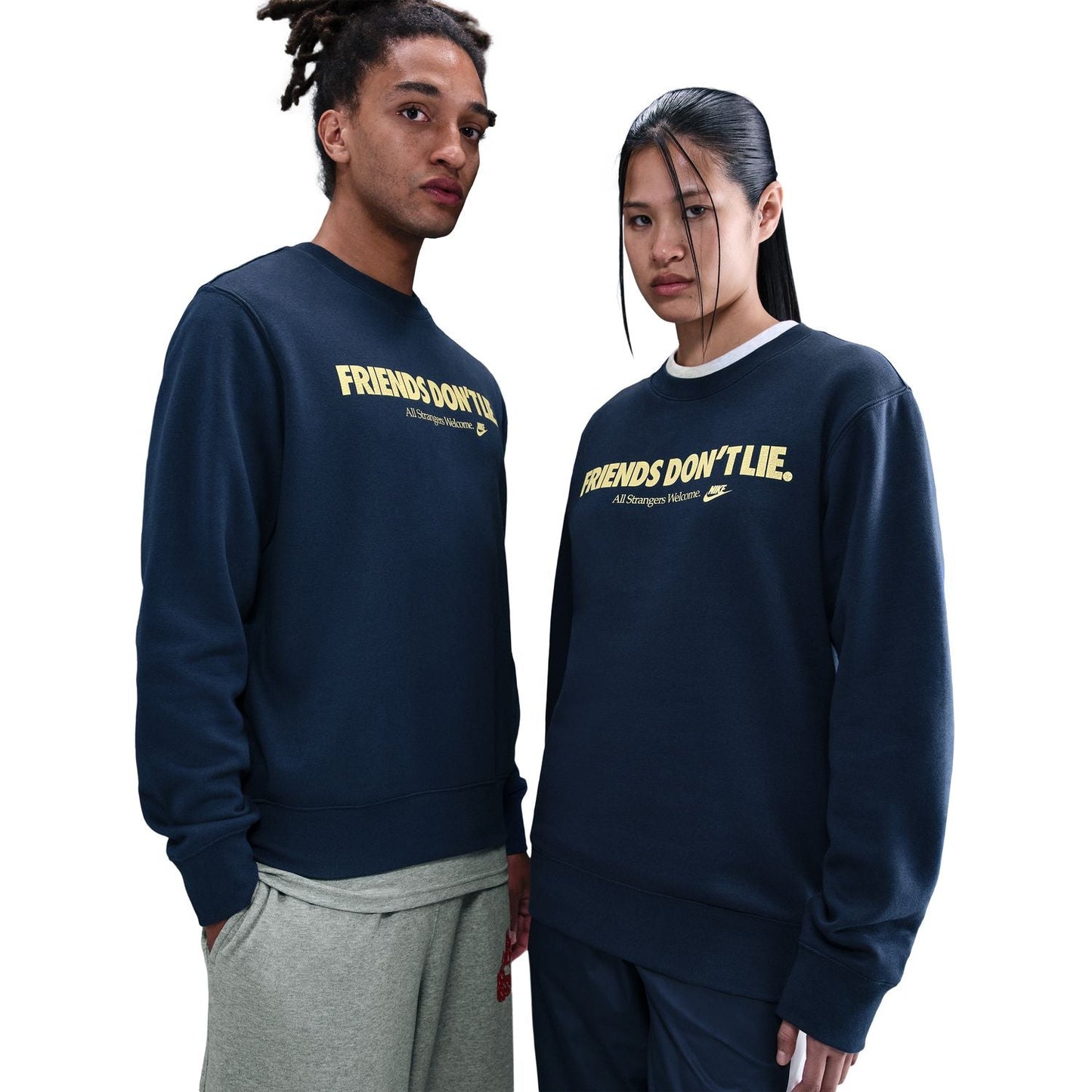 + Stranger Things Friends Don?? Lie Club Crew 'Navy'