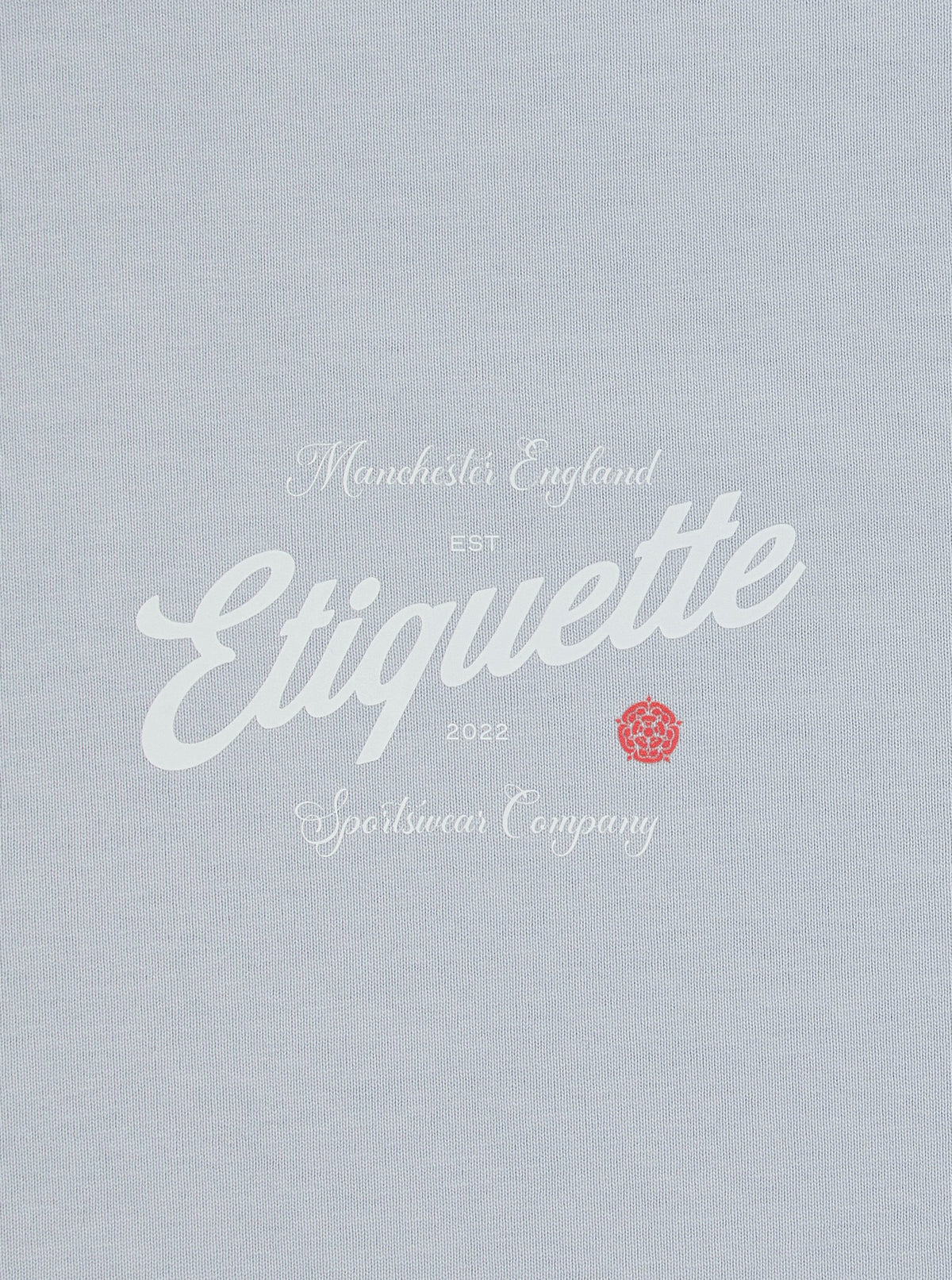 Etiquette The Rose Tee 'Faded Sky' — Faded Sky — Size S — Detail View
